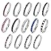 INBLUE Women's Stainless Steel Eternity Ring Band CZ White Wedding