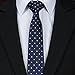 Elviros Men's Eco-friendly Fashion Polka Dot Slim Tie 2.4'' [6cm] (Blue)