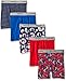 Fruit of the Loom Boys' Boxer Brief, Exposed and Covered Waistband, Sport Print - Assorted (Pack of 5), Medium