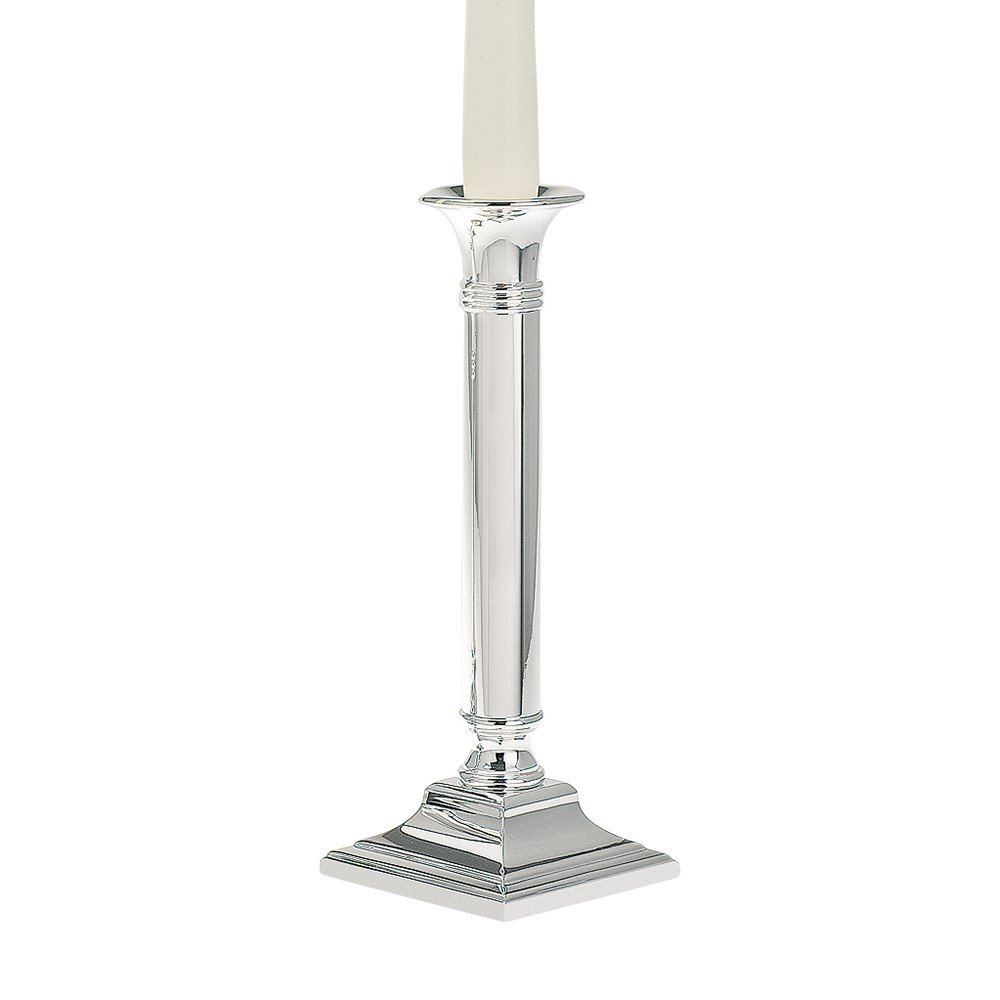 Silver Plated candlestick, tarnish-proof smooth polished chandelier (H 23 x D 8,5 cm)