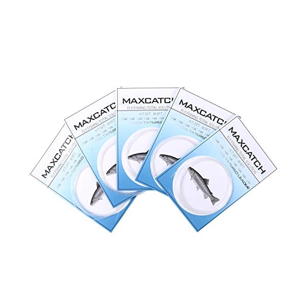 Maxcatch-5-Pack-Fly-Fishing-Tapered-Leader-Line-9ft-75ft-0X-7X