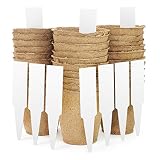 Daniel's Plants Large Peat Pots | Plantable Pots for Starting Seeds Herbs Vegetables & Tomato Seedlings | Organic Biodegradable Eco Friendly | Bonus 10 Plant Labels | Bulk 30 Pack 4 Inch Round