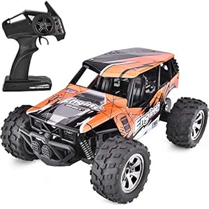 SIMREX A231 RC Cars High Speed 20KM/H Scale RTR Remote Control Brushed Monster Truck Off Road Car Big Foot RC 2WD Electric Power Buggy W/2.4G Challenger Orange