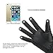 D.King Winter Leather Gloves for Women, Touchscreen Texting Warm Driving Gloves Black
