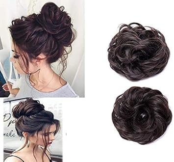 Iyaan Synthetic Hair Bun Extension Messy Juda Extension Set Of 2