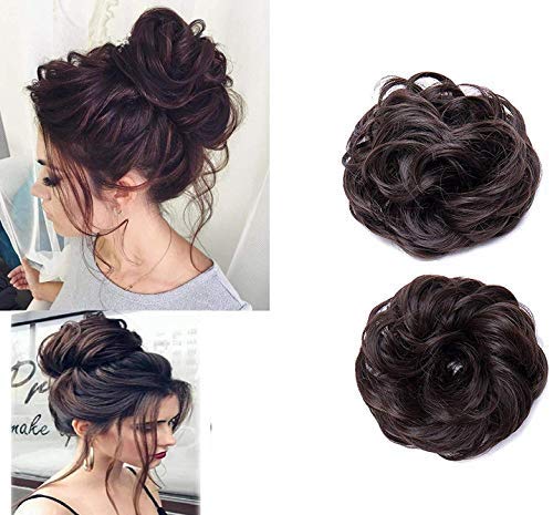Iyaan Synthetic Hair Bun Extension Messy Juda Extension Set Of 2