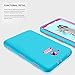 Samsung Galaxy Tab E Lite 7.0 Case, Galaxy Tab 3 Lite 7.0 Case, Hocase Shockproof Silicone Rubber Hard Shell Case w/ Raised Screen Edges for SM-T110/SM-T111/SM-T113/SM-T116 - Sky Blue / Deep Pink