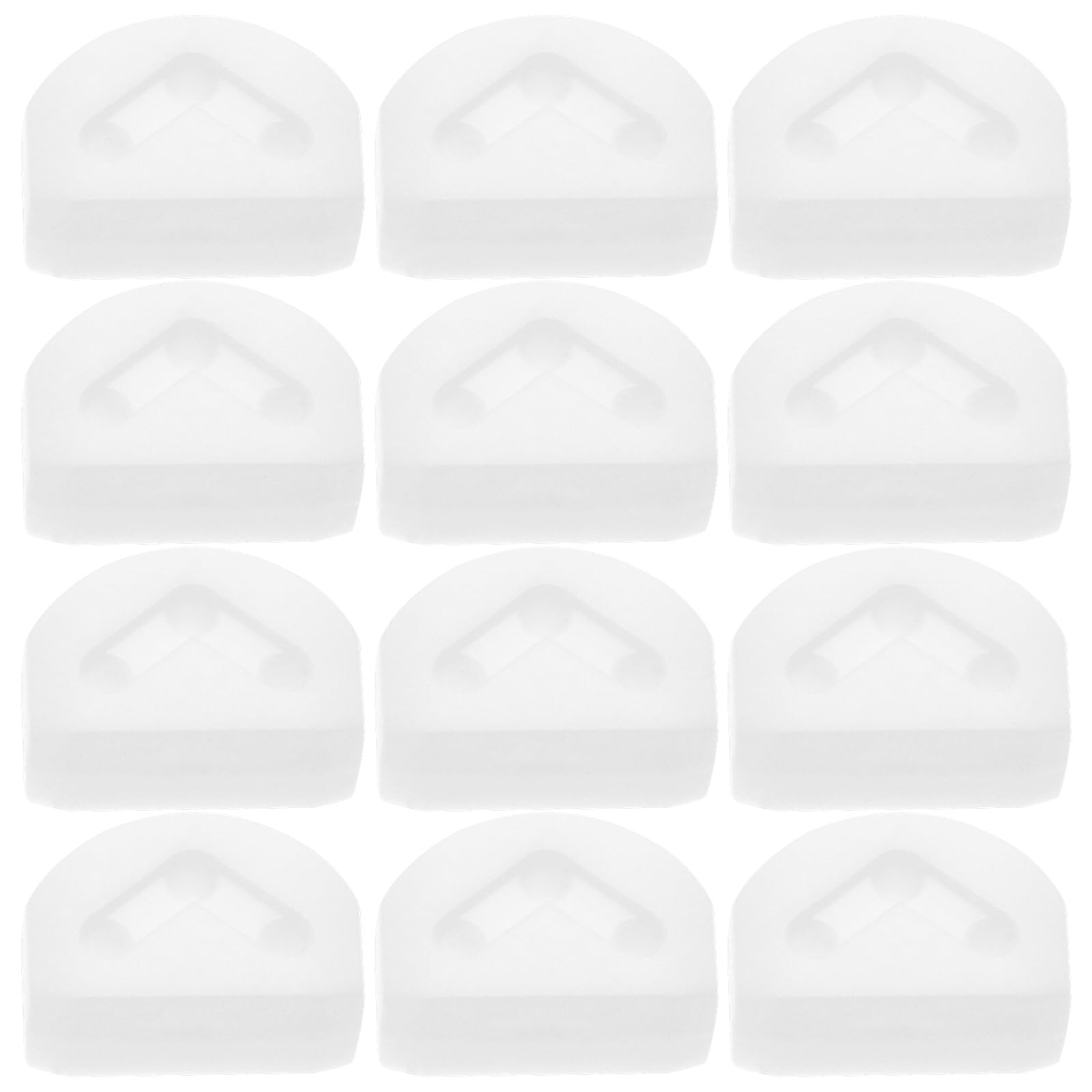 The Lord of the Tools 12Pcs 3-Hole Bridge Beads Classical Flamenco Guitar Beads for Acoustic Classical Guitar Nylon String Folk Guitar Ukulele Musical Instrument Accessories, White