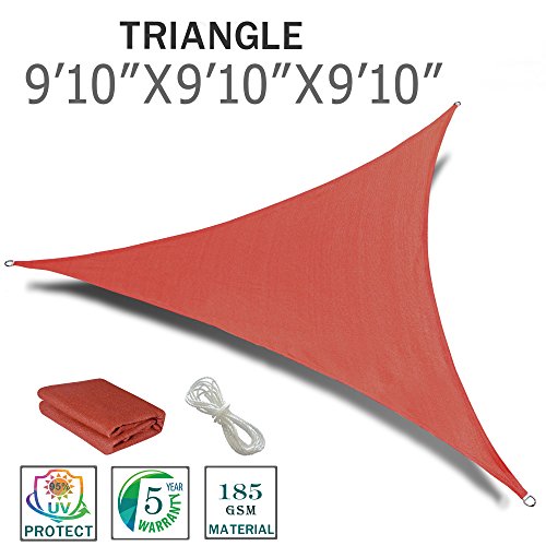SUNNY GUARD 9’10” x 9’10” x 9’10” Terra Triangle Sun Shade S ...