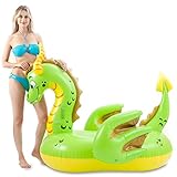 JOYIN Inflatable Storybook Dragon Pool Float, Fun Beach Floaties, Swim Party Toys, Pool Island, Summer Pool Raft Lounge for Adults & Kids