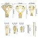 Picture Hangers, Overfly 130 Pieces Picture Hooks Frame Hanger, Heavy Duty Picture Hanging Kit with Nails for Wall Mounting, Holds 10-100 lbs, Golden