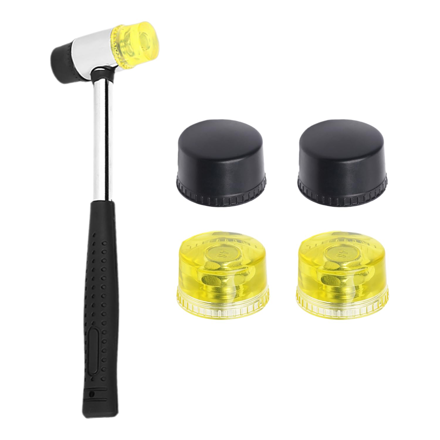 1 Hammer, 4 Replacement Hammers, Small Rubber Hammer, Jewelry Craft Hammer, Manual Rubber Hammer, Jewelry Trimming Hammer