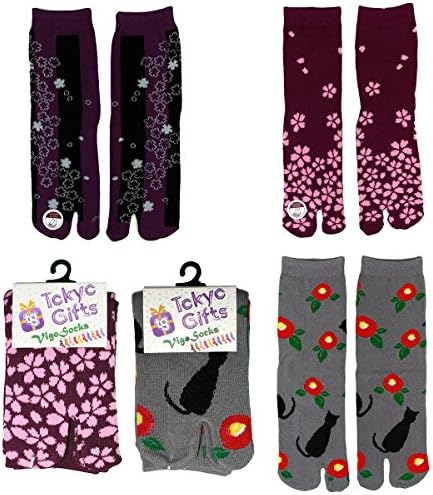 [Vigo Socks] Flip Flop Socks 3 Pairs Set, Sandal Tabi Socks (Men 1- 7, Women 2- 8,, I Set)