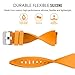MoKo Band Compatible with Samsung Galaxy Watch 3 45mm Band/Galaxy Watch 46mm Band/Gear S3 Frontier/Classic, 22mm Soft Silicone Replacement Band Sport Strap for Men Women, Orange