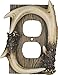 Rivers Edge Products Rivers Edge Products Duplex Outlet Cover Plate - Single-Gang - Decorative Wall Receptacle Cover - Poly-Resin Home Decor for Cabin, Bedroom, Living Room, Office - Screws Included -