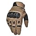 REEBOW TACTICAL Army Military Hard Knuckle Tactical Combat Full Finger Gloves, Large, Tan