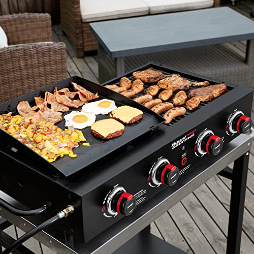 Royal Gourmet 4 Burner Portable Propane Griddle Grill Combo tailgater