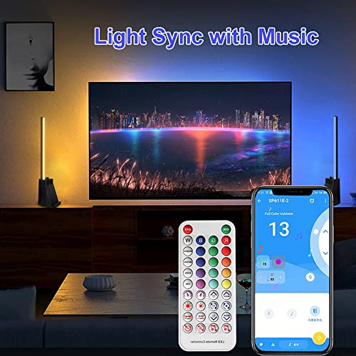 iLeefy Smart Led Light Bars,Smart RGB Table Lamp 142 Lighting Effects & 18 Music Modes and Music Sync Modes LED RGB Desk Lamp Ambiance Lights with Bluetooth APP Control for Party /Gaming/Room /TV/ PC