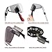 Golf Club Brush and Groove Cleaner Brush By Favdoor Brushes in 7 Different Colors For Golf Shoes/Golf Club/Golf/Golf Groove, 2 Ft Retractable Zip-line Aluminum Carabiner (Golf-Red)