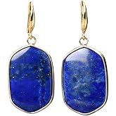 Lapis Lazuli Earrings Navy Blue Earrings for Women Blue Teardrop Dangle Earring Hook Geometry Gemstones Ear Jewelry Gift