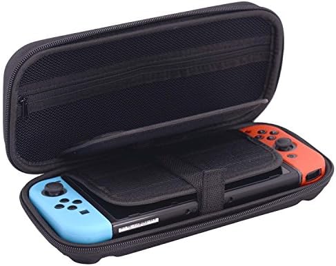 Switch Console Travel Carrying Case - Compatible with Nintendo Switch - 20 Game Cartridges Protective Hard Shell Durable Large Storage Multiple Protection by Oyess