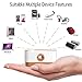 AMOOWA Mini Projector Small Wi-Fi Design Portable Movie Projectors 100 Ansi Lumen High Contrast DLP Bottom Speaker 110° Picture Android 7.1 4 Hour Video Playtime w/16GB Free SD Cardthumb 3