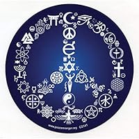 Coexist Word Symbol Peace Sign Esoteric Interfaith Bumper Sticker / Decal 5" Circular