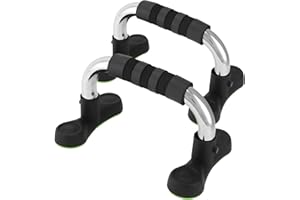 QWORK Steel Push Up Handles for Floor, Portable Push Up Stands with Non-Slip Grip, Angled Incline