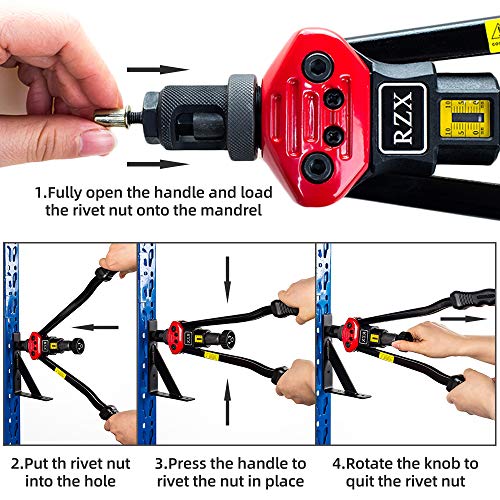 RZX 16" RIVET NUT TOOL Hand Blind Riveter ,RIVNUT Riveting Tools With