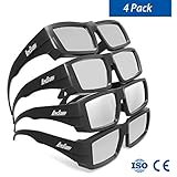 Solar Eclipse Glasses, Protable Plastic Glasses CE and ISO Certified Safe Shades for Direct Sun Viewing Adult Size Protect Your Eyes Solar Eclipse Goggles（4 Packs）