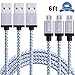 Atill Micro USB Cable 3 Pack 6ft High Speed Nylon Braided Charging Cord for , for Samsung, Nexus, LG, HTC, Motorola, Android Smartphones, Tablets and More