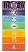 POSHFEEL Single Yoga Towels with Tassels Rainbow Chakra Tapestry Stripes Yoga Mats Beach Towel Style 1