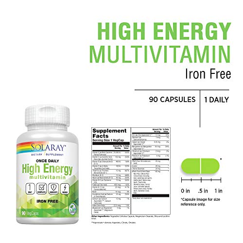 image for Solaray Once Daily High Energy Multivitamin, No Iron | Complete Multi 