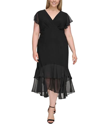 Lauren Ralph Lauren Women's Plaid Belted Taffeta Cocktail Dress Black/Red 10 : Clothing, Shoes & Jewelry