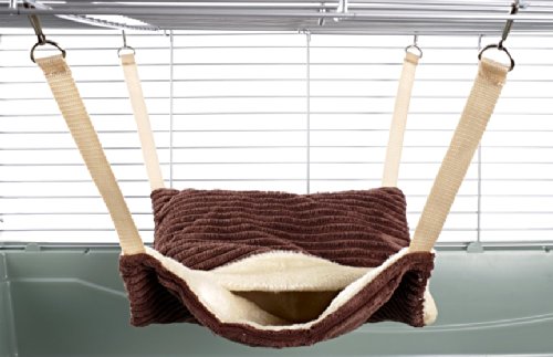 Little Friends Fluffy Lined Hammock with Pouch, Luxury Chocolate