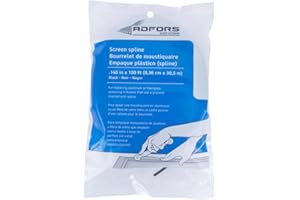 Saint-Gobain ADFORS Black Spline, .140 inches x 100 feet - Durable Window and Door Screen Spline, Ideal for Screen Repair and Replacement
