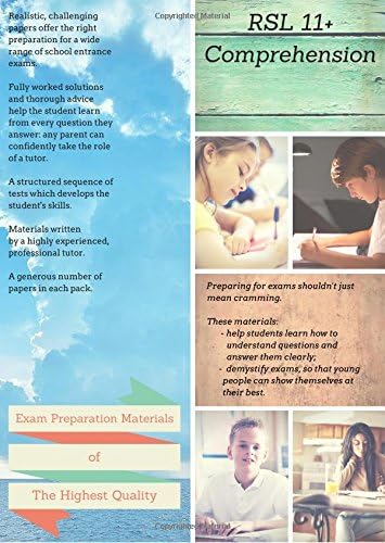 11+ English Comprehension by RSL: Volume 1 - Practice Papers with Detailed Answers & Explanations for 11 Plus / KS2 English