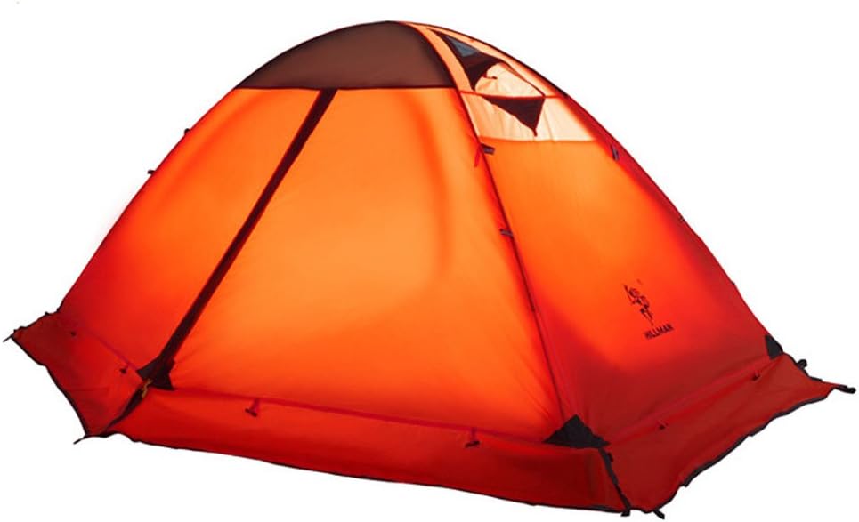 3-4 Season 2 3 Person Lightweight Backpacking Tent Windproof Camping Tent Awning Family Tent Two Doors Double Layer with Aluminum rods for Outdoor Camping Family Beach Hunting Hiking Travel