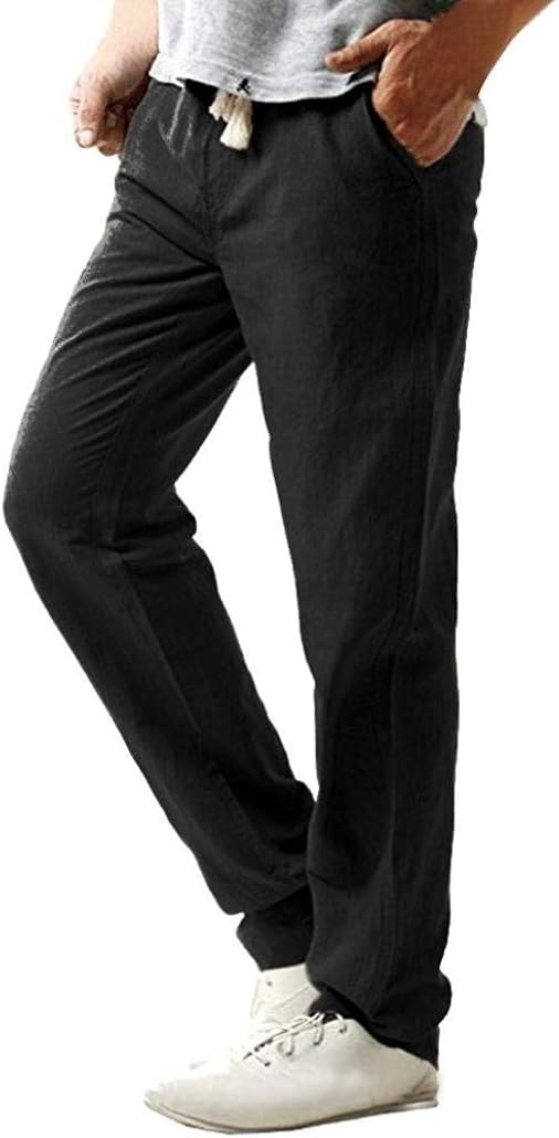 Men's Linen Pants Long Trousers Cloth Pants Comfortable Business Linen