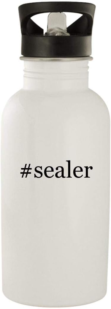 #sealer - Stainless Steel Hashtag 20oz Water Bottle, White