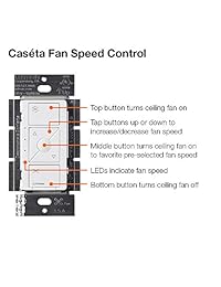 Lutron PD FSQN WH R Caseta   Control inalámbrico de ventilador, color blanco