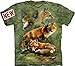 Mountain Red Fox Collage Adult Size T-shirt
