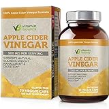 Organic Apple Cider Vinegar Capsules - by Vitamin Bounty - 500mg Made in USA
