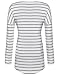 POGTMM Women Striped Long Sleeve T Shirt Blouse Tunic Tops Loose Fit(M,#Black and White)