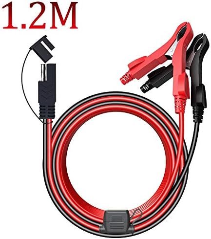 Lst ワニ口クリップコード 12v Sae通用充電コード 1 2mバッテリー充電器延長コード 優れた絶縁性 耐摩耗 腐蝕耐え 安心安全使用