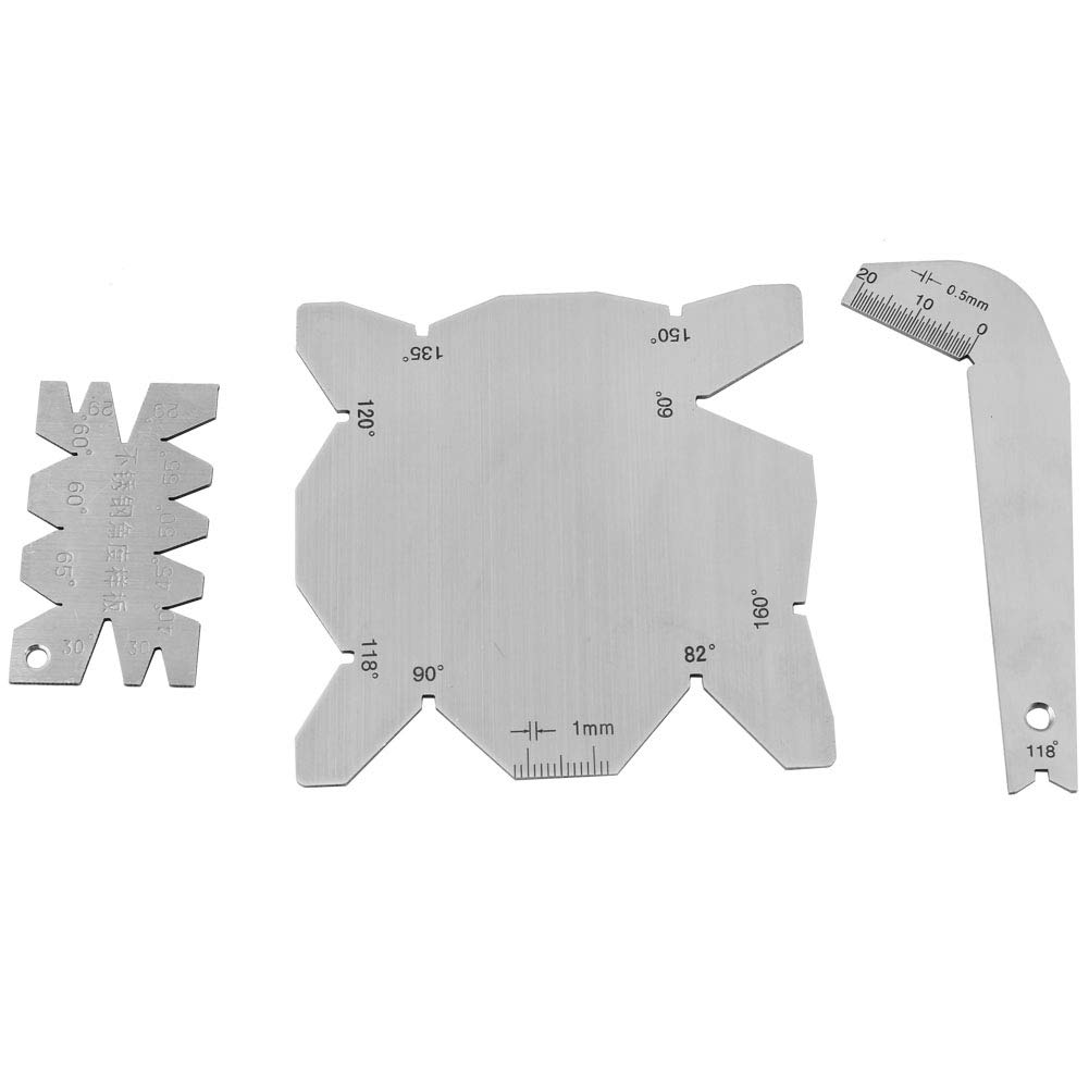 3Pcs/Set Drill Point Gauge Drill Bit Angle Gauges Stainless Steel Drill Sharpener Tools S/S Angle Measuring Gage Hand Measure Tools