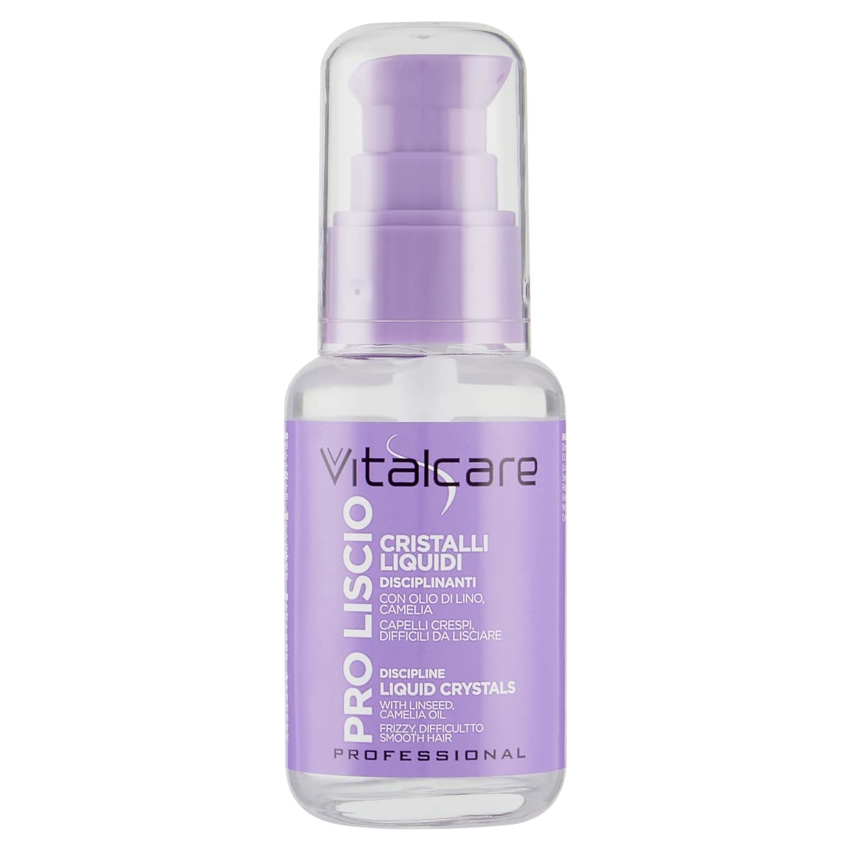 Vitalcare | PRO Smooth - Liquid Crystals for Frizzy and Difficult to Smooth Hair, Disciplining Crystals with Keratin and Avocado Oil, for Softer and Healthier Hair, 50 ml