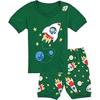 WWEXU Boy Pajamas Children Sleepwear Summer Short Set Kids Clothes Size 12M-12Year Dinosaur PJS (1pajamas, 10 Years/US 10)