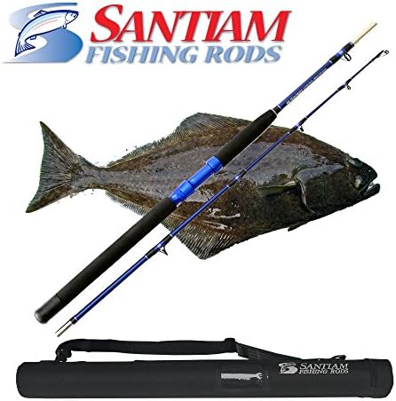 Santiam Fishing Rods Travel Rod 2 Piece 6'3" 40-80lb (40-120lb Braided) Halibut/Tuna/Saltwater Rod