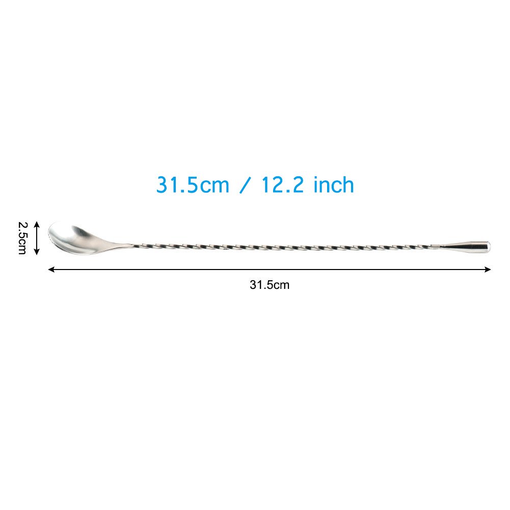 thumbnail image 2 of Stainless Steel Twisted Cocktail Mixing Spoon | The Cocktail Lovers 2 of 9
